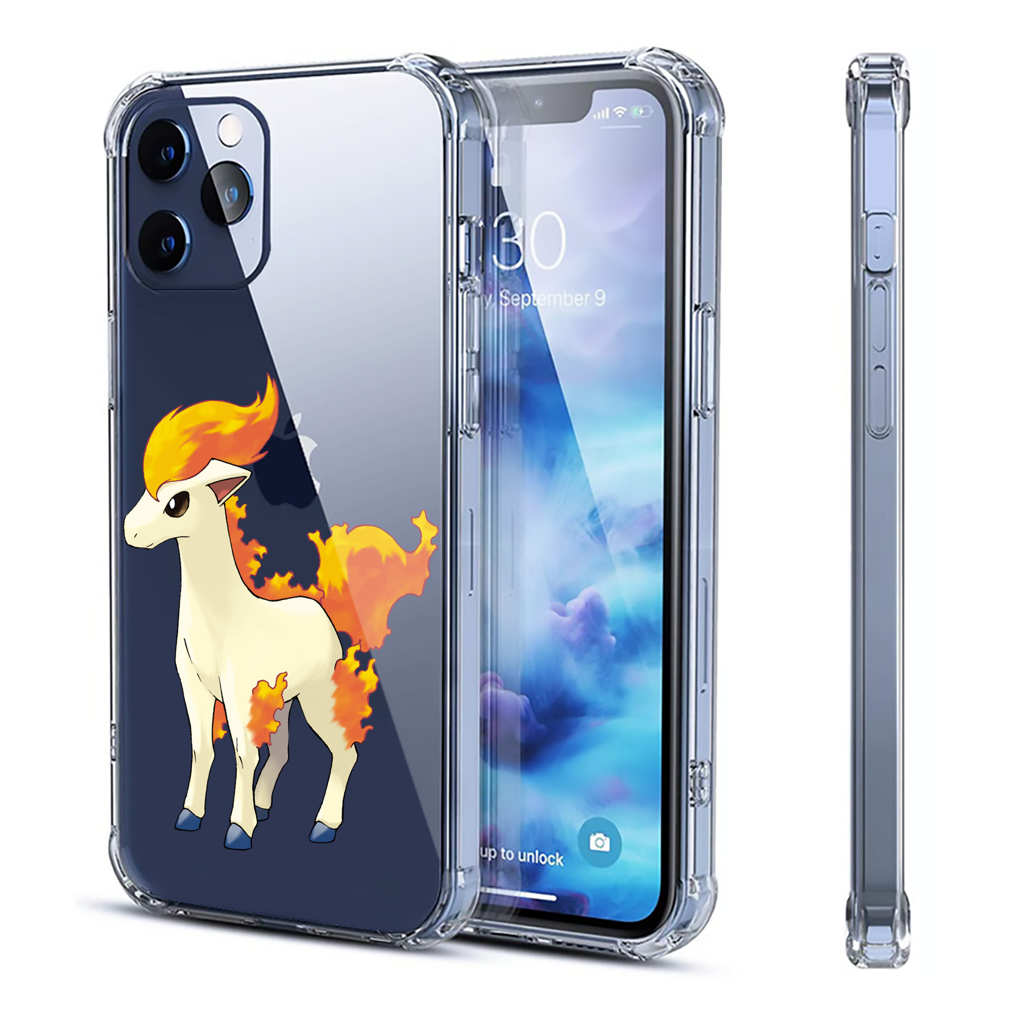 （画像用） ポケットモンスター Pokémon 【iPhone 12シリーズ対応】透明スマホケース（クリアソフトケース）